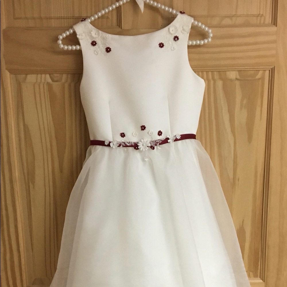 Burgundy Flower girl dress